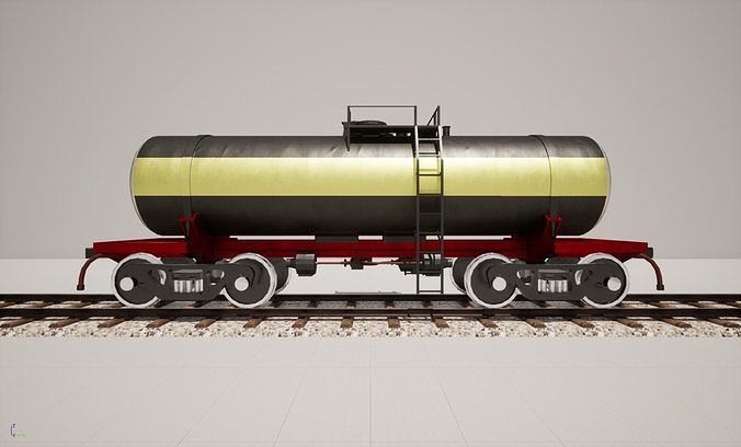 Animated game-ready TankcarV0 Low-poly 3D model 7