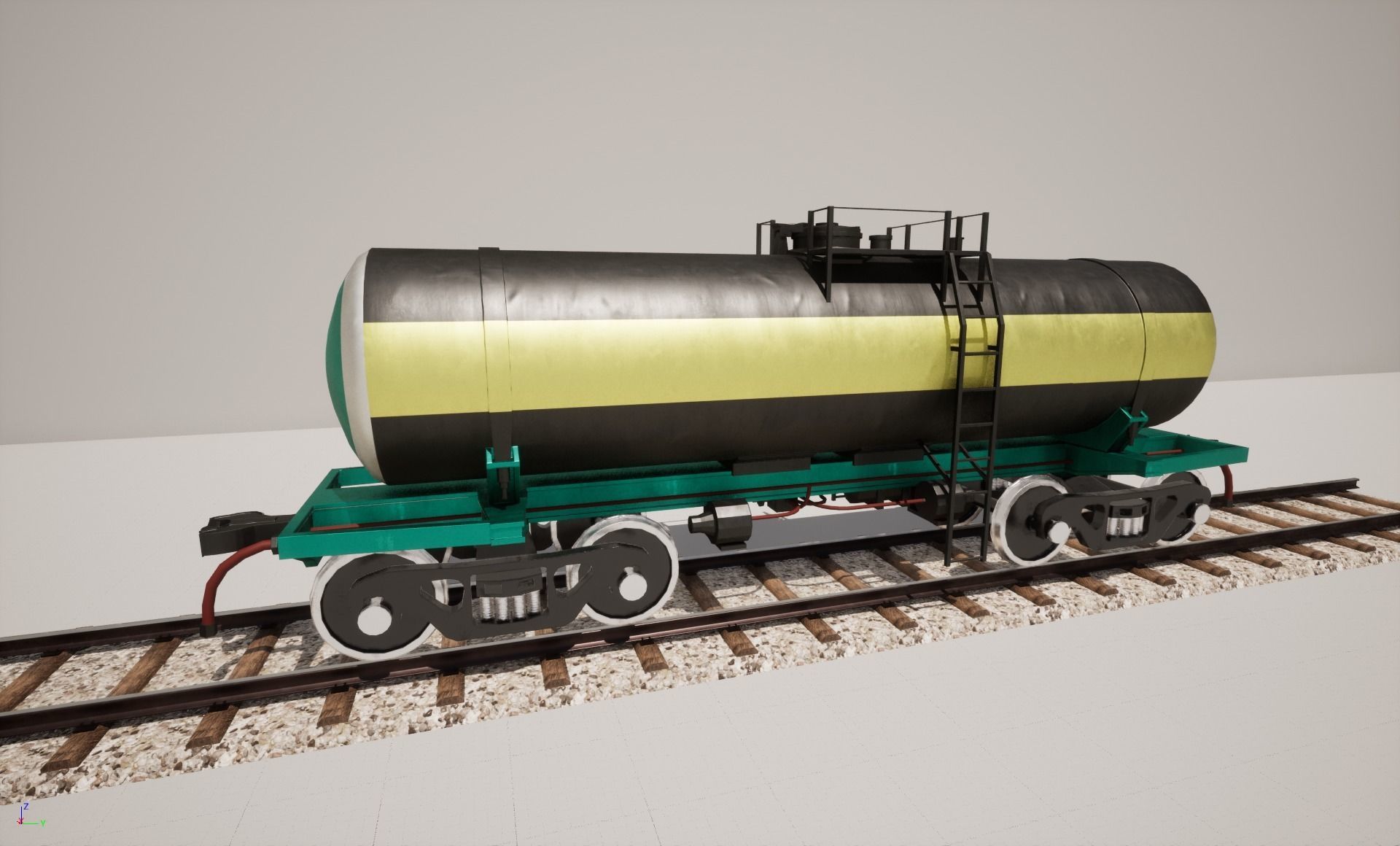 Animated game-ready TankcarV0 Low-poly 3D model_3