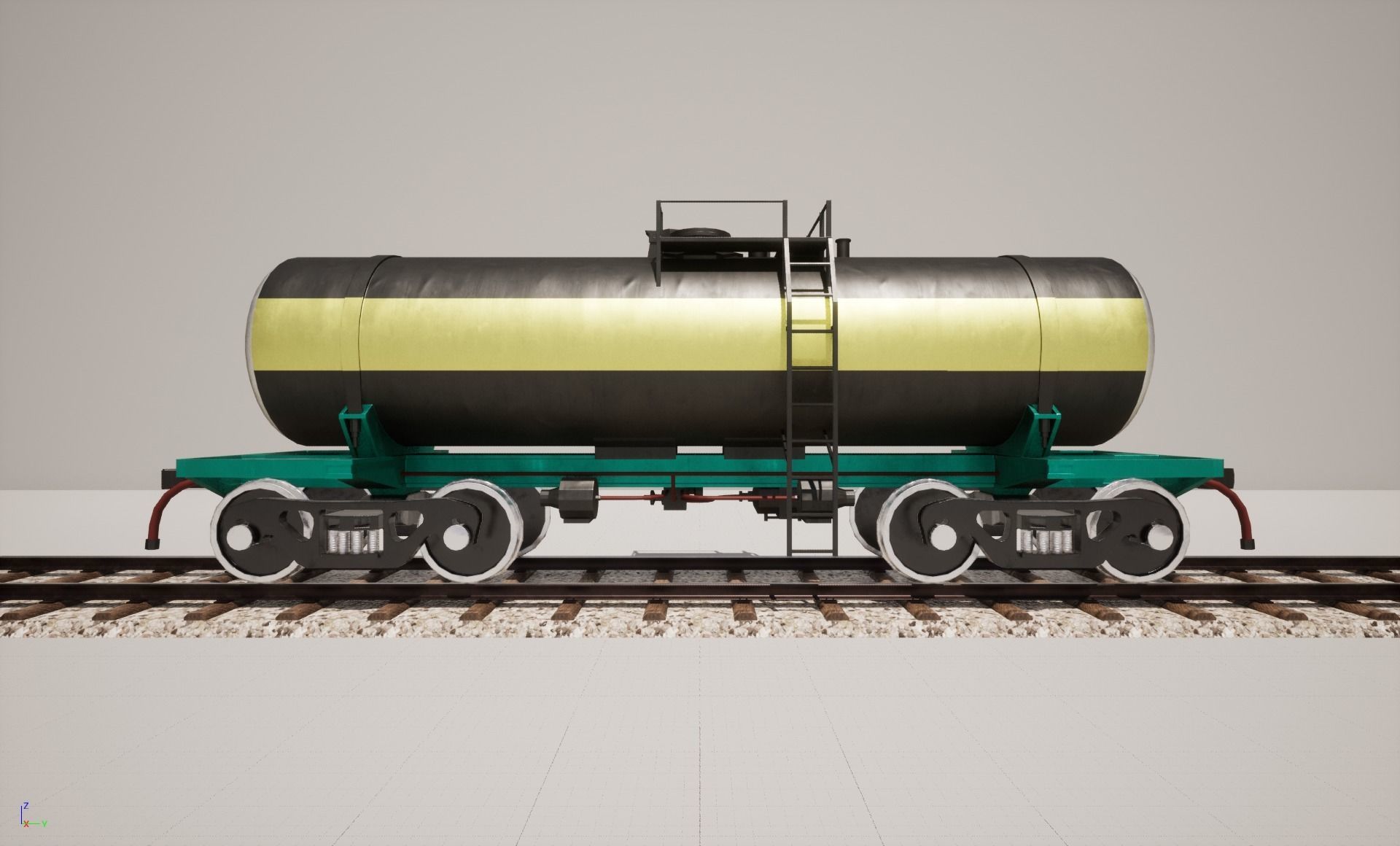 Animated game-ready TankcarV0 Low-poly 3D model_2