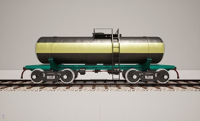 Animated game-ready TankcarV0 Low-poly 3D model 2