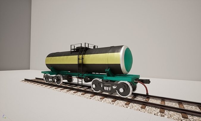 Animated game-ready TankcarV0 Low-poly 3D model 4