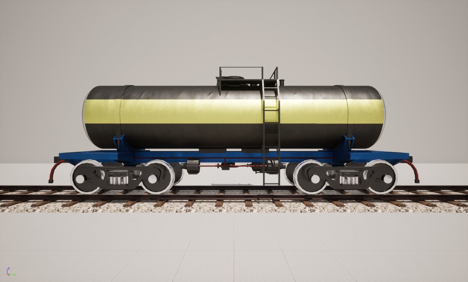 Animated game-ready TankcarV0 Low-poly 3D model_5