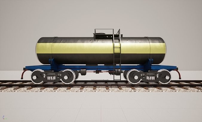 Animated game-ready TankcarV0 Low-poly 3D model 5