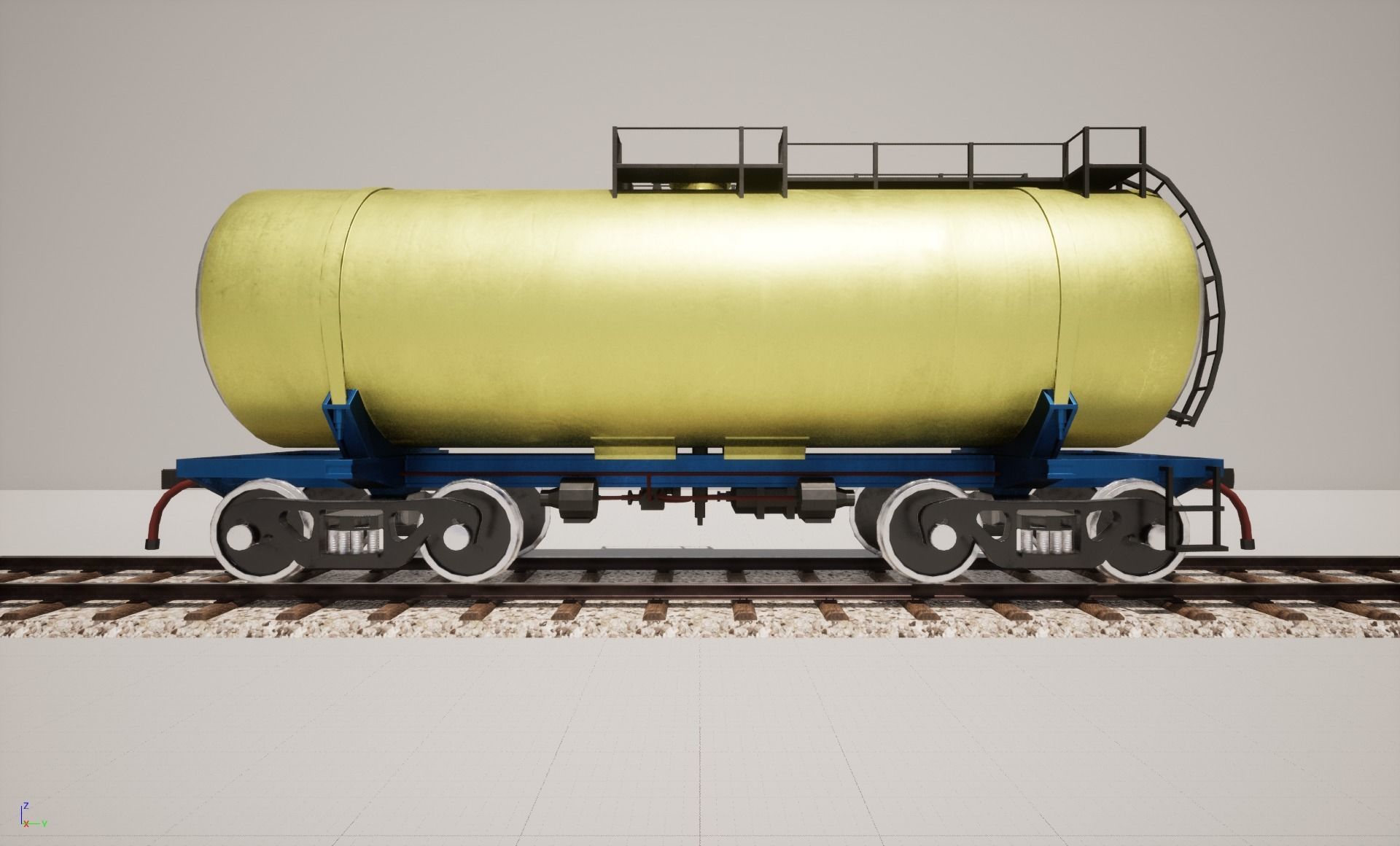 Animated game-ready TankcarV1 Low-poly 3D model_5