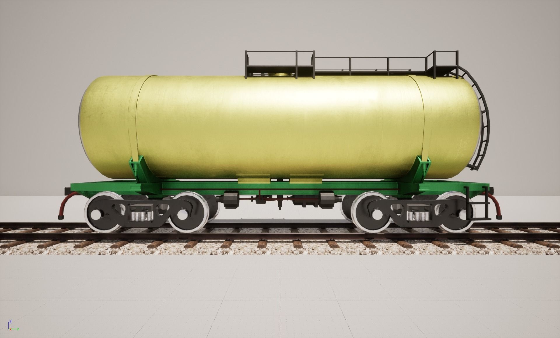 Animated game-ready TankcarV1 Low-poly 3D model_6