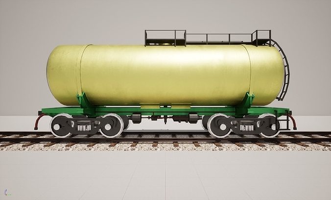 Animated game-ready TankcarV1 Low-poly 3D model 6