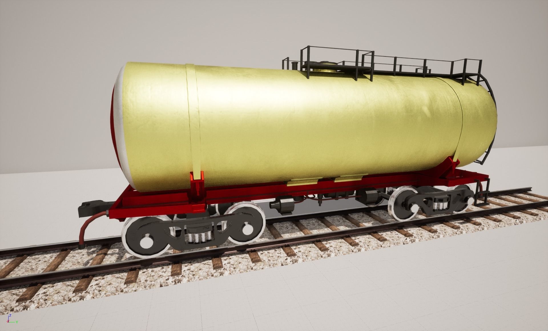 Animated game-ready TankcarV1 Low-poly 3D model_3