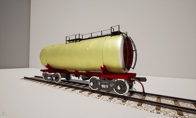Animated game-ready TankcarV1 Low-poly 3D model 4