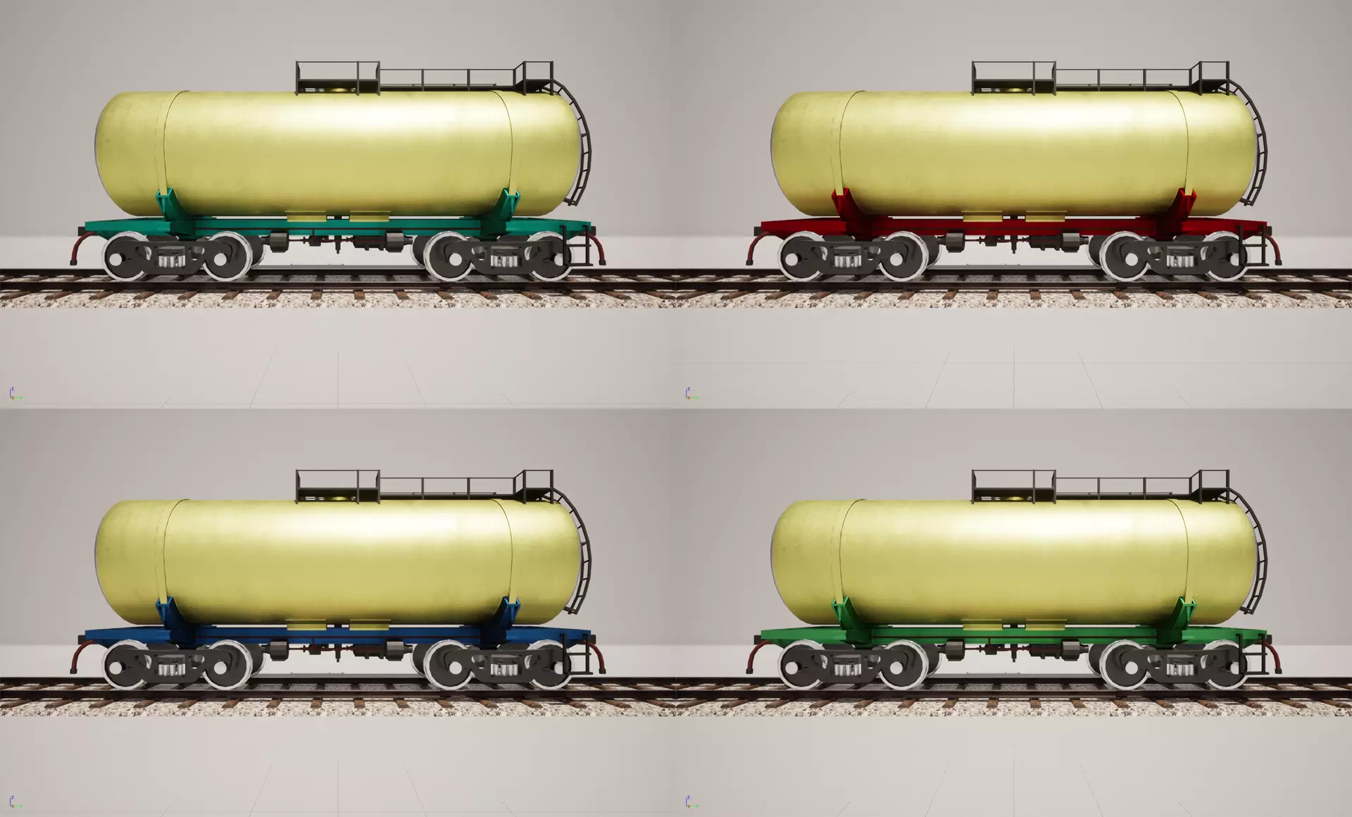 Animated game-ready TankcarV1 Low-poly 3D model_0