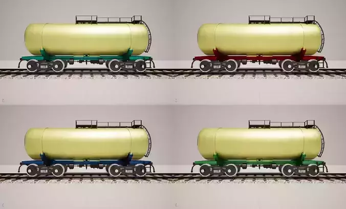 Animated game-ready TankcarV1 Low-poly 3D model