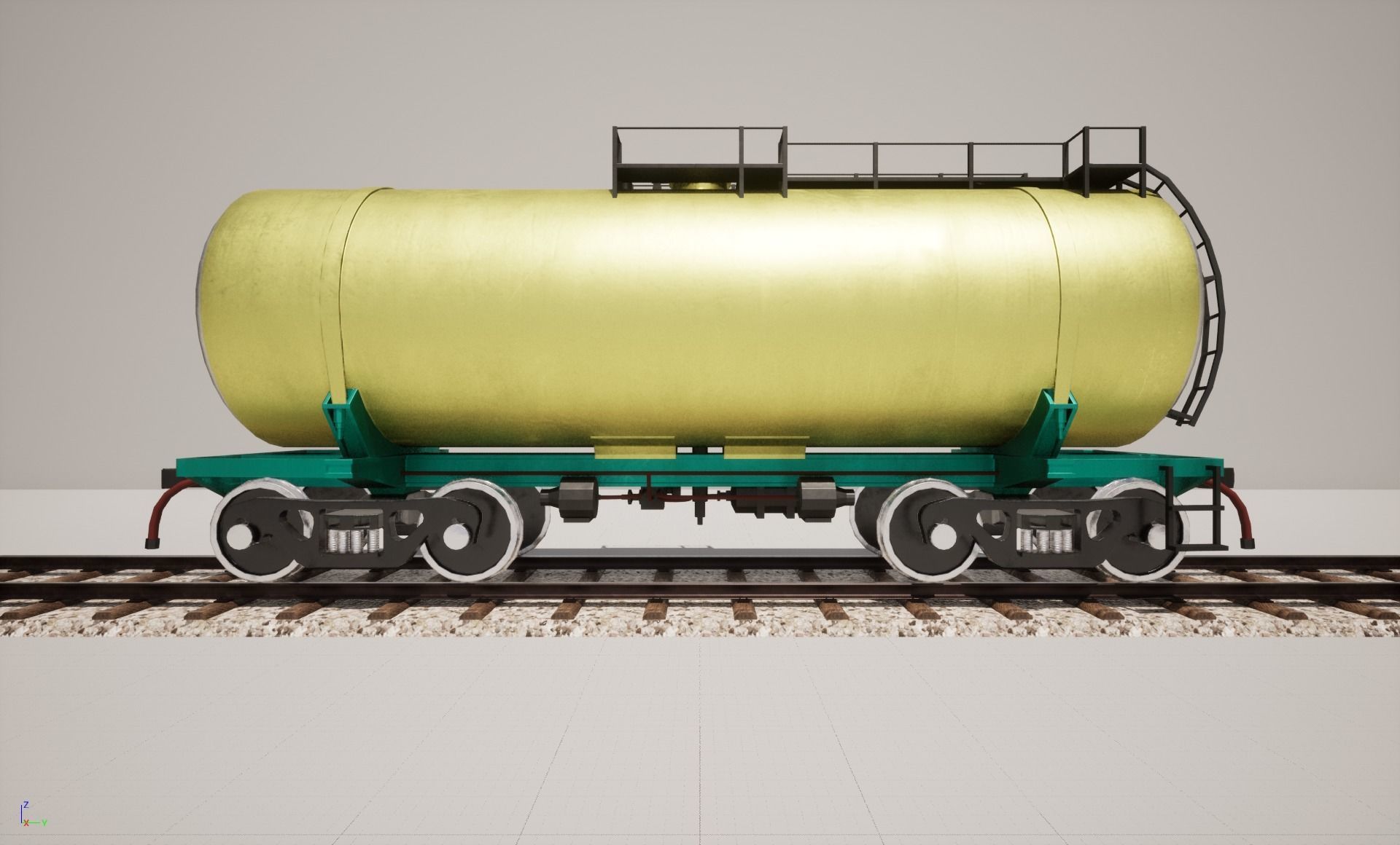 Animated game-ready TankcarV1 Low-poly 3D model_7