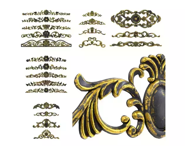 21 Ornaments Pack Vol 02 3D Model Collection