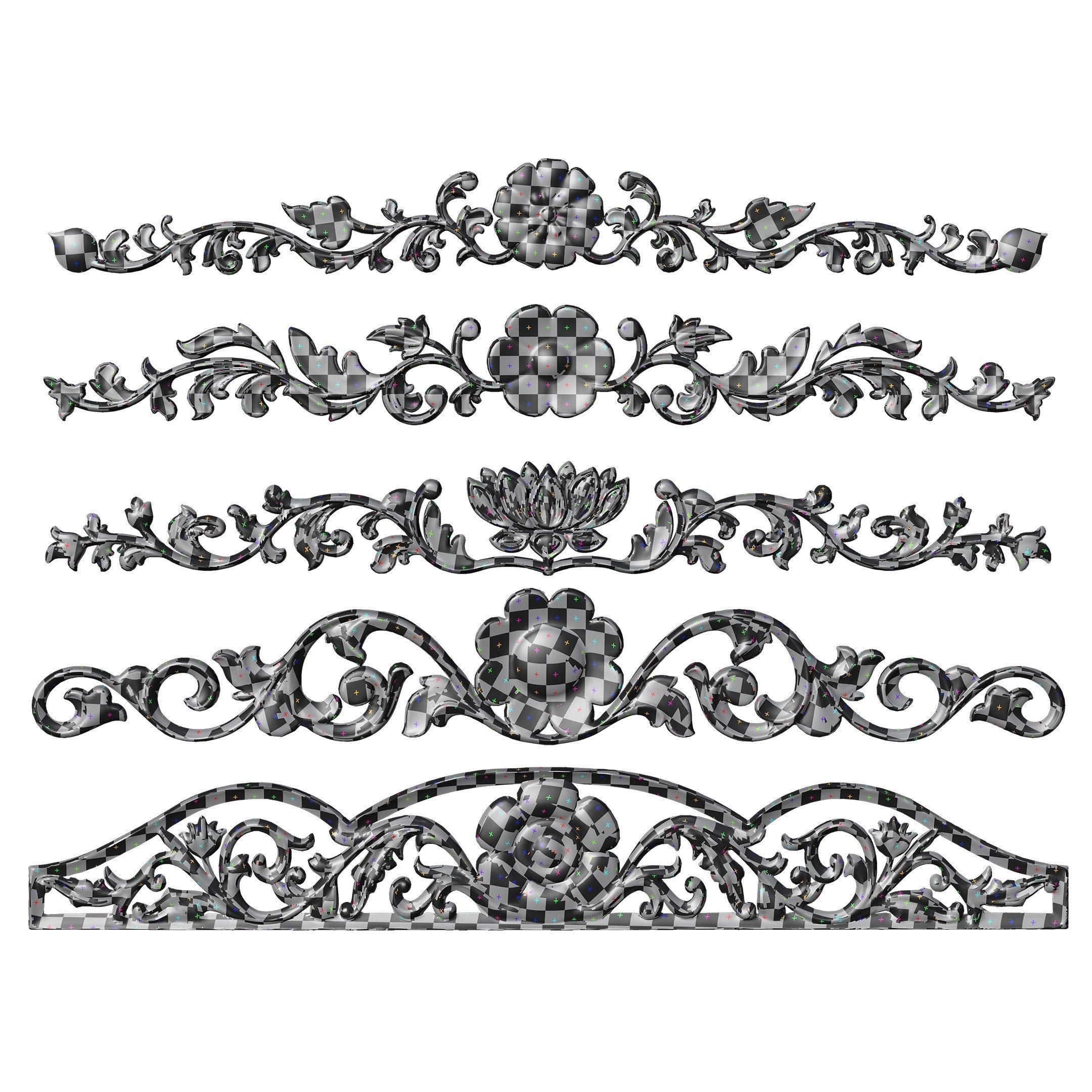 21 Ornaments Pack Vol 02 3D Model Collection_23