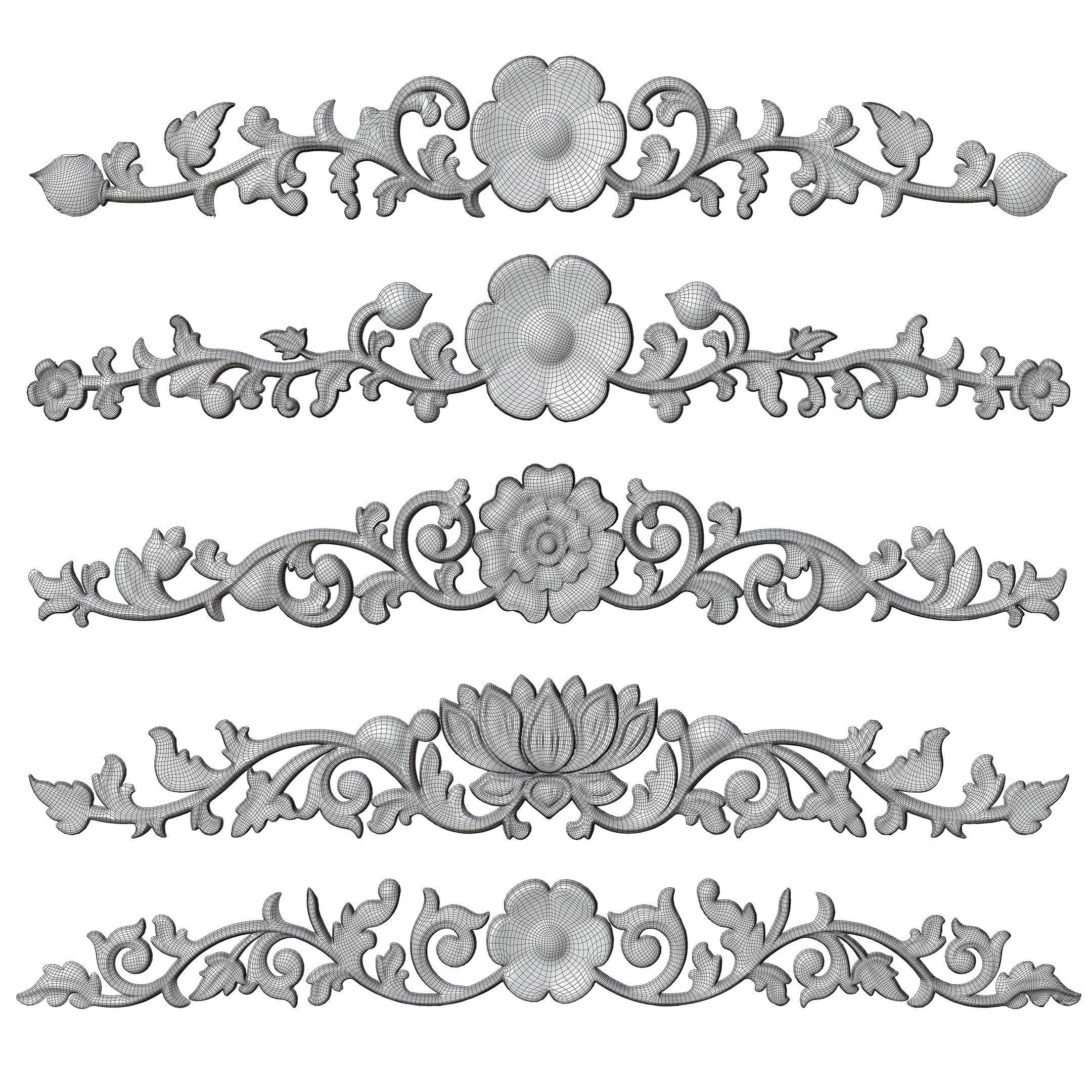 21 Ornaments Pack Vol 02 3D Model Collection_22