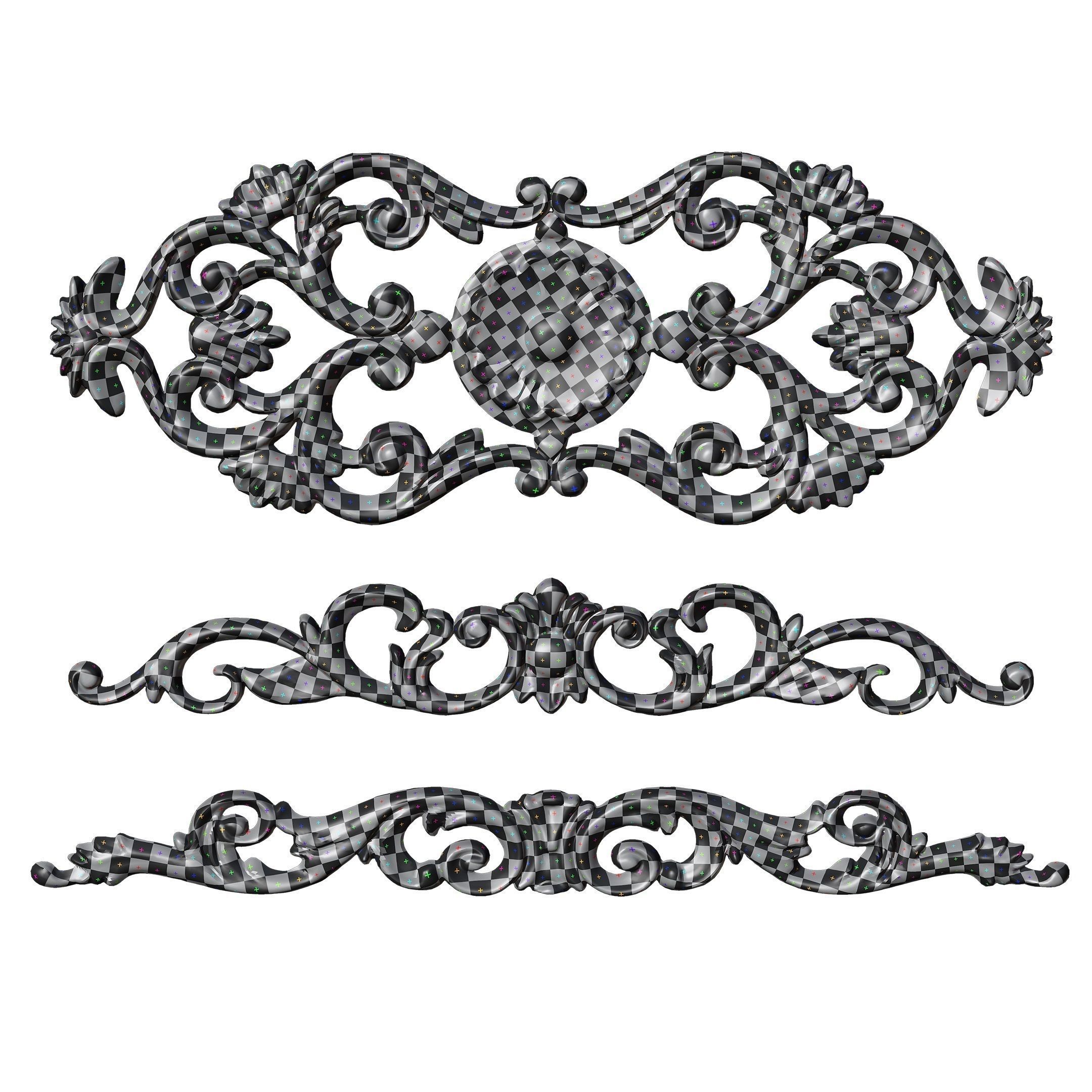 21 Ornaments Pack Vol 02 3D Model Collection_29