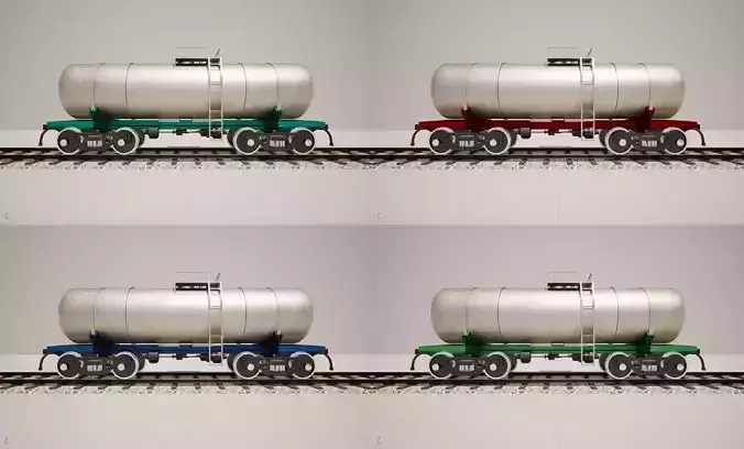 Animated game-ready TankcarV3 Low-poly 3D model