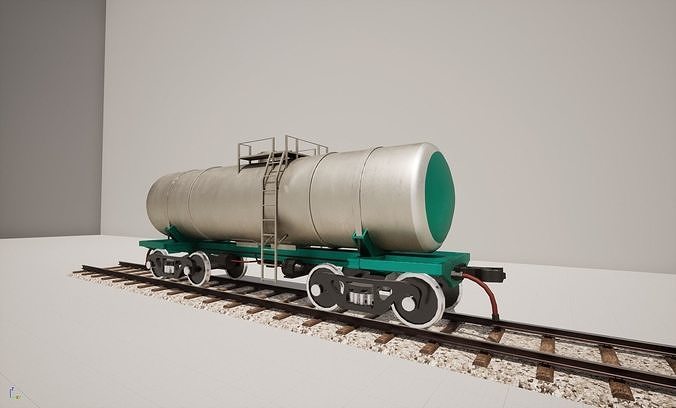 Animated game-ready TankcarV3 Low-poly 3D model 2