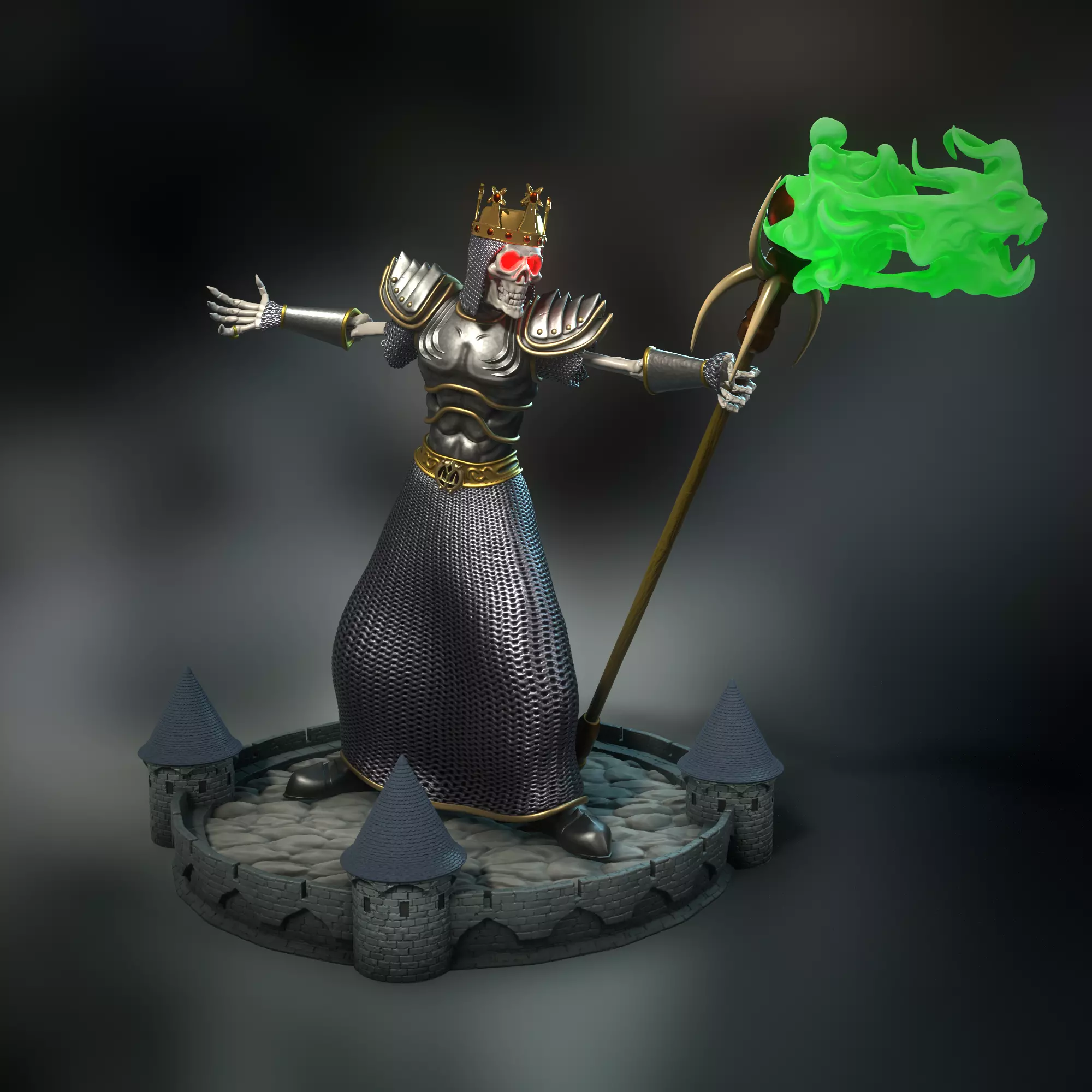 Heroes 3 Power Lich of Necropolis Model for 3D printing 3D print model_0