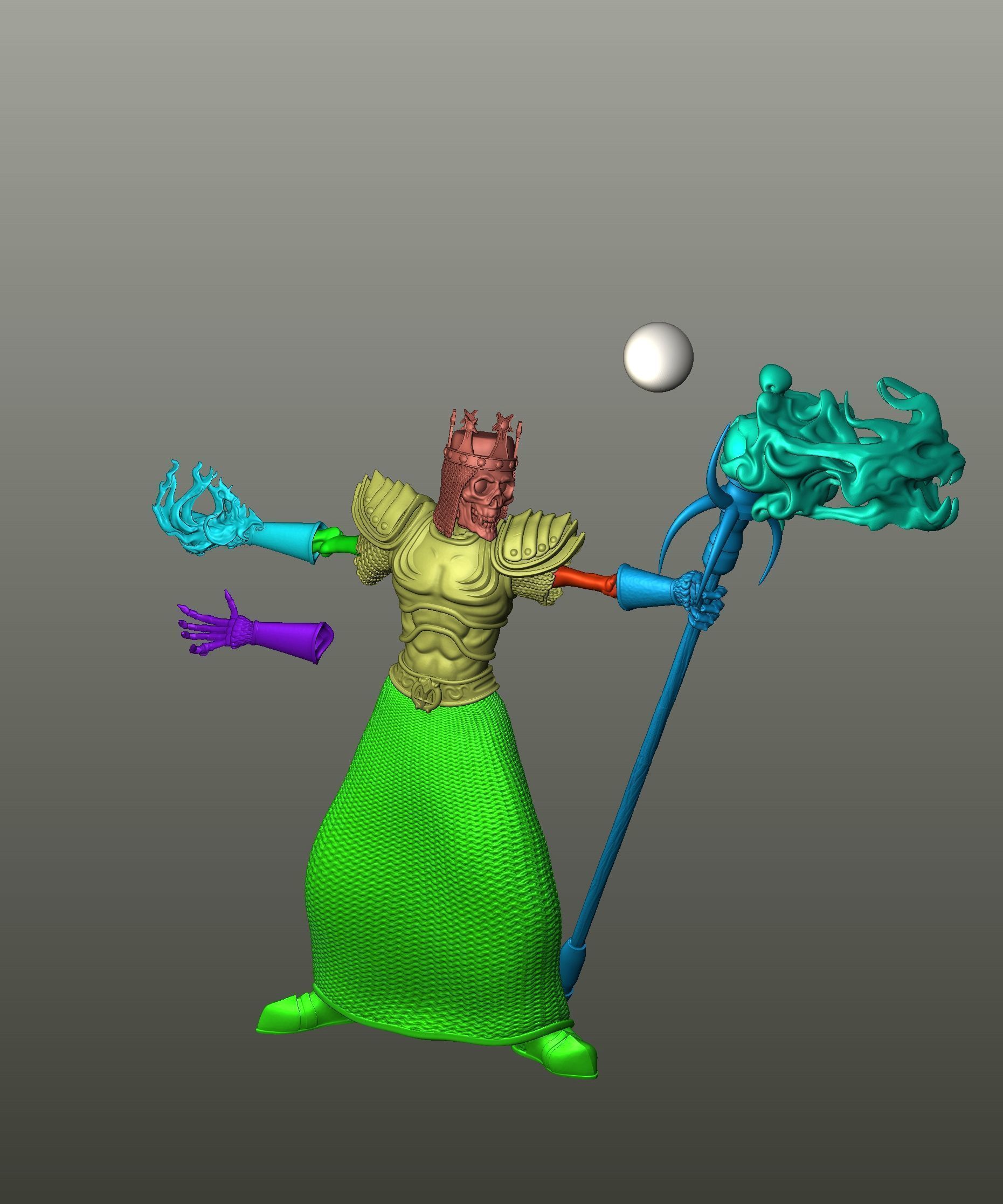 Heroes 3 Power Lich of Necropolis Model for 3D printing 3D print model_6