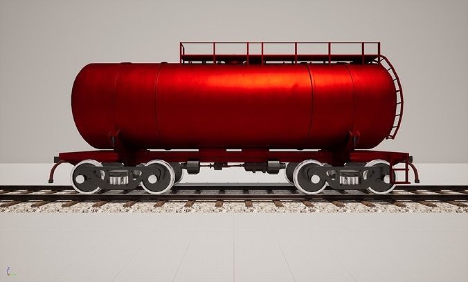 Animated game-ready TankcarV4 Low-poly 3D model 5