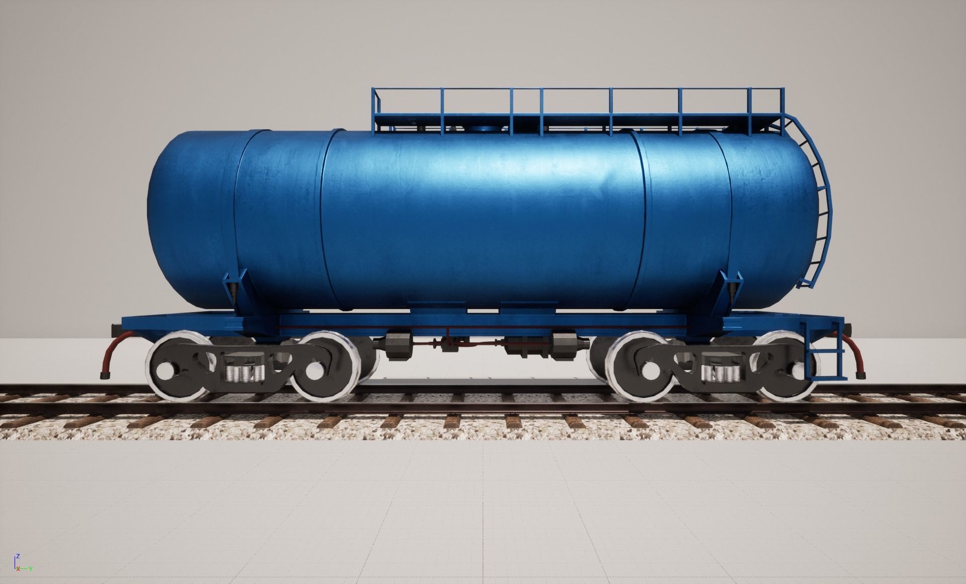 Animated game-ready TankcarV4 Low-poly 3D model_3