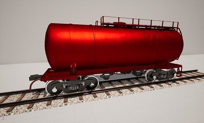 Animated game-ready TankcarV4 Low-poly 3D model 6