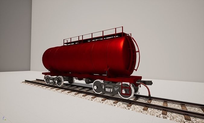 Animated game-ready TankcarV4 Low-poly 3D model 7