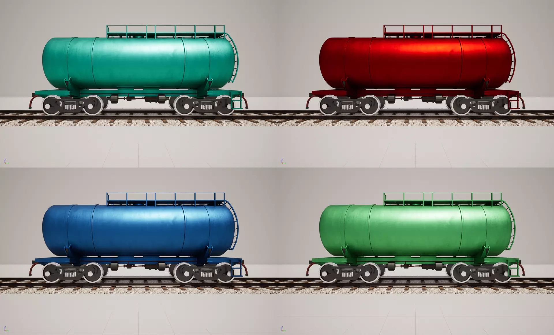 Animated game-ready TankcarV4 Low-poly 3D model_0