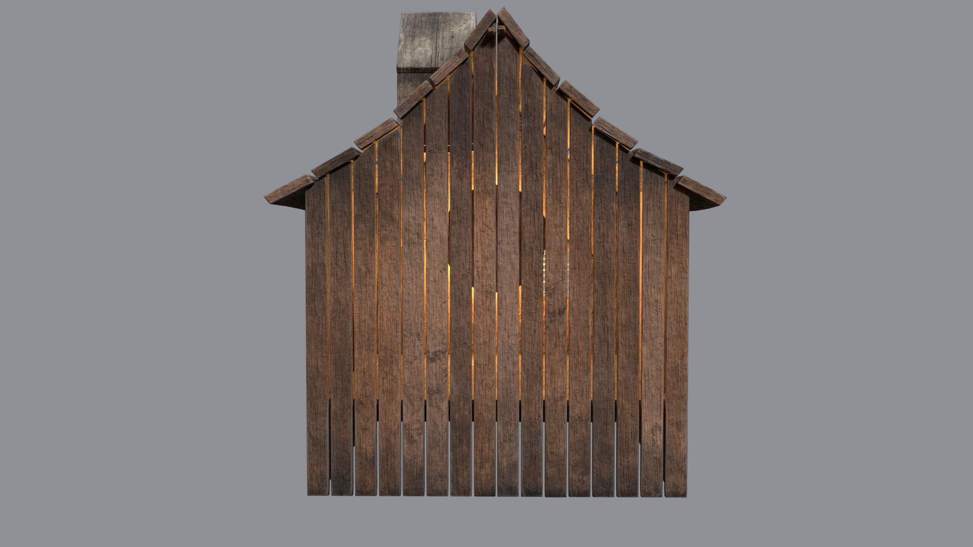 OLD HUT Low-poly 3D model_7