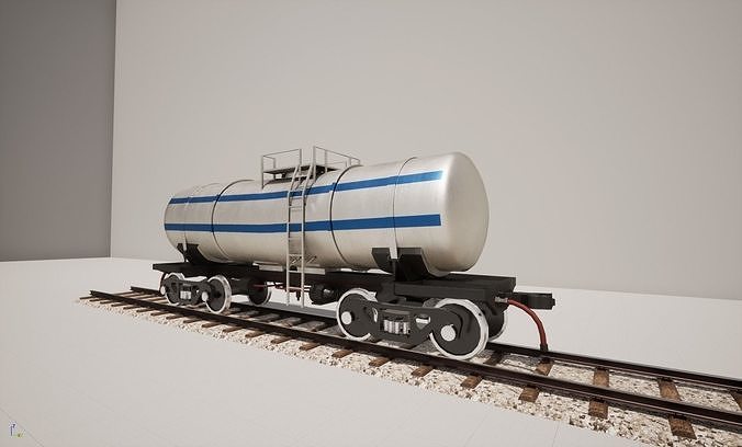 Animated game-ready TankcarV6 Low-poly 3D model 5