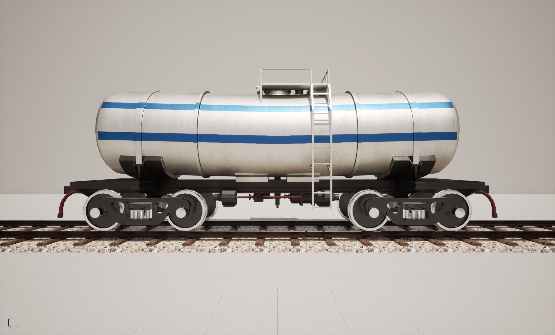 Animated game-ready TankcarV6 Low-poly 3D model_3