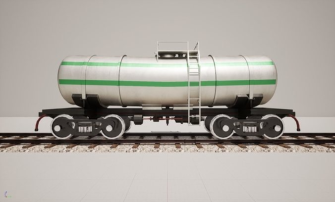 Animated game-ready TankcarV6 Low-poly 3D model 6