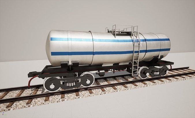 Animated game-ready TankcarV6 Low-poly 3D model 4