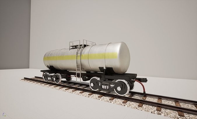 Animated game-ready TankcarV7 Low-poly 3D model 5
