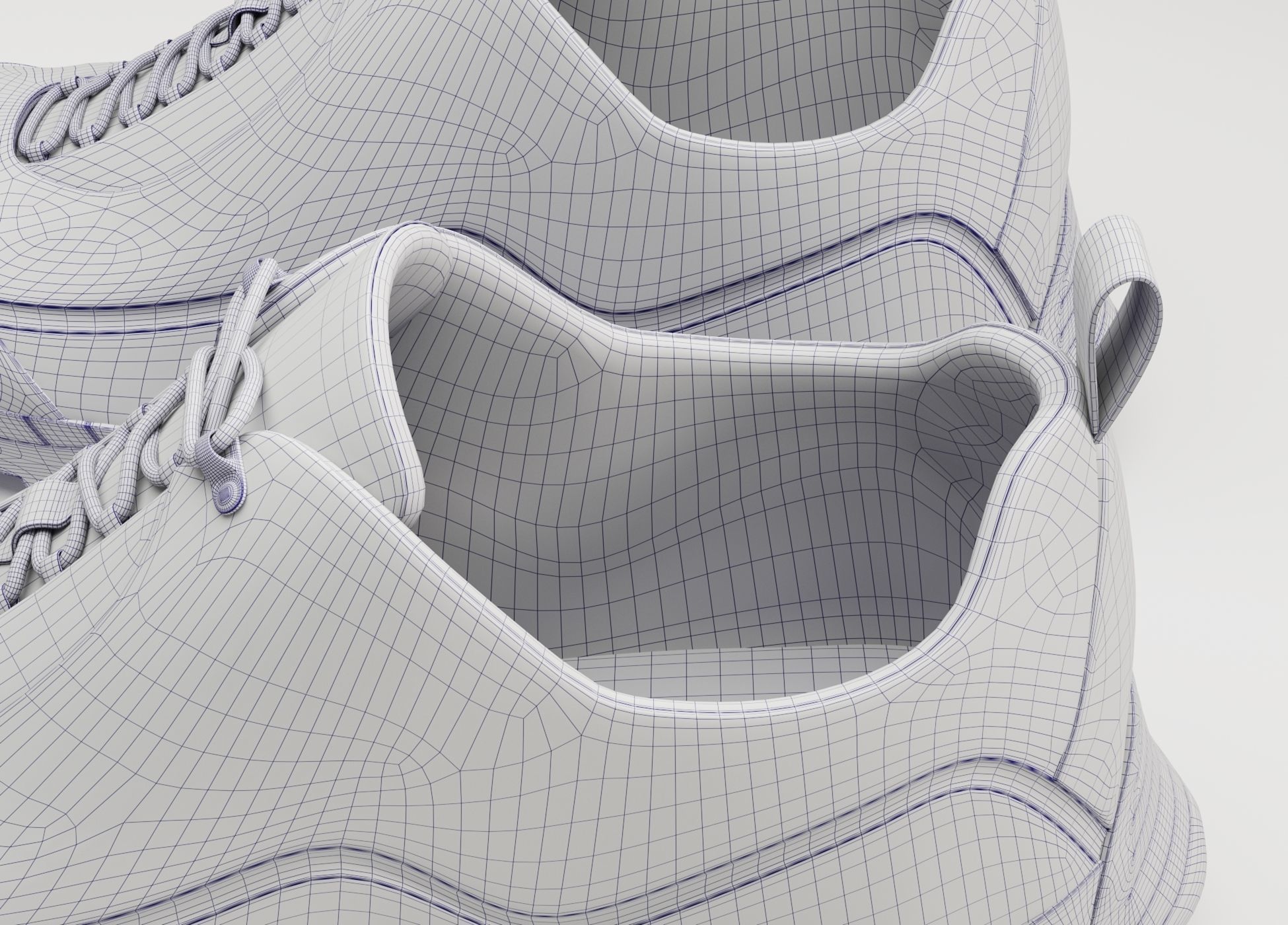 Sneakers Katharina ROA Black Low-poly 3D model_11