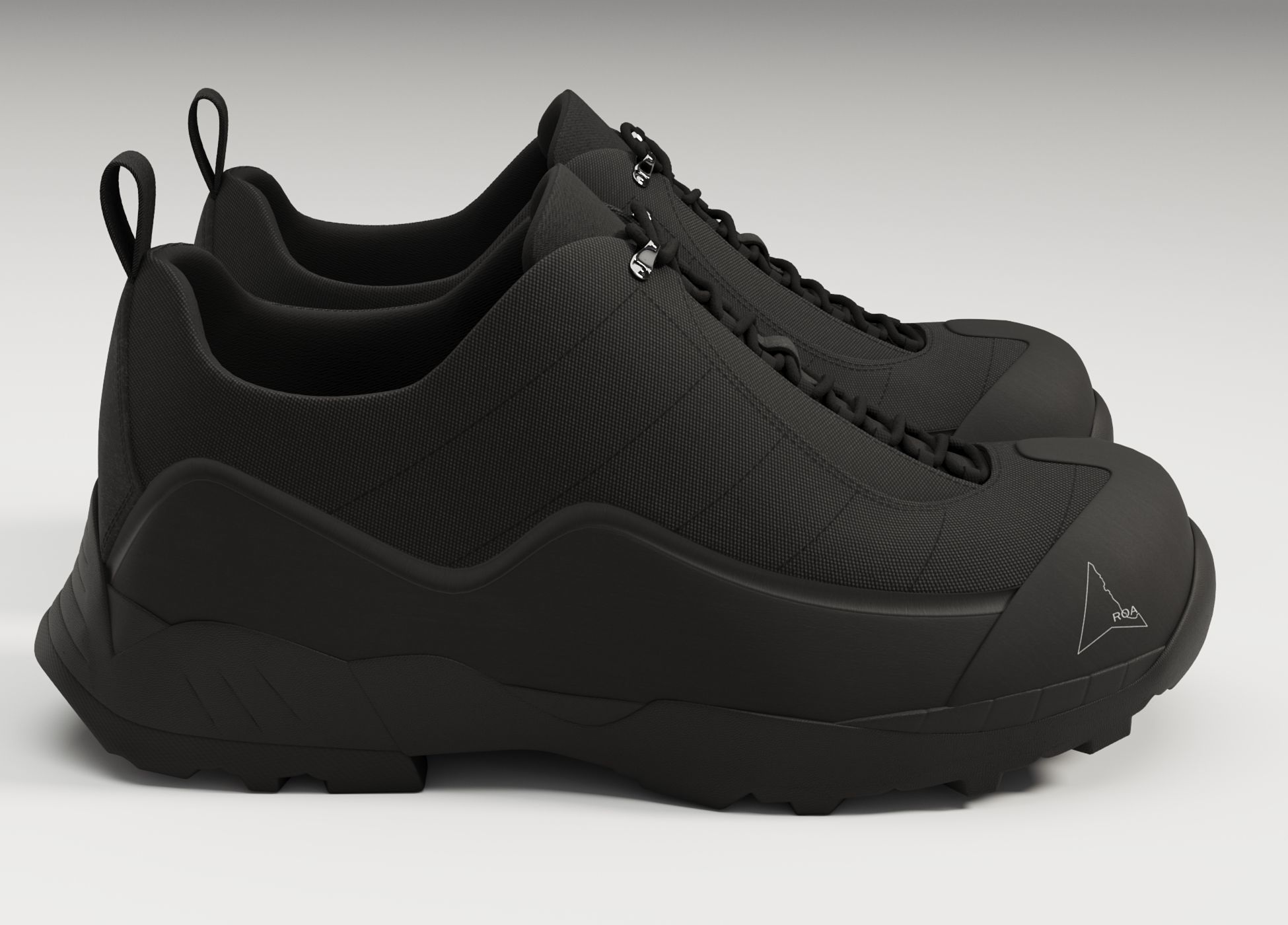 Sneakers Katharina ROA Black Low-poly 3D model_1