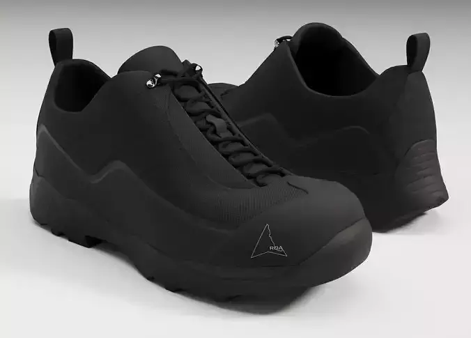 Sneakers Katharina ROA Black Low-poly 3D model Sneakers Katharina ROA Black Low-poly 3D model