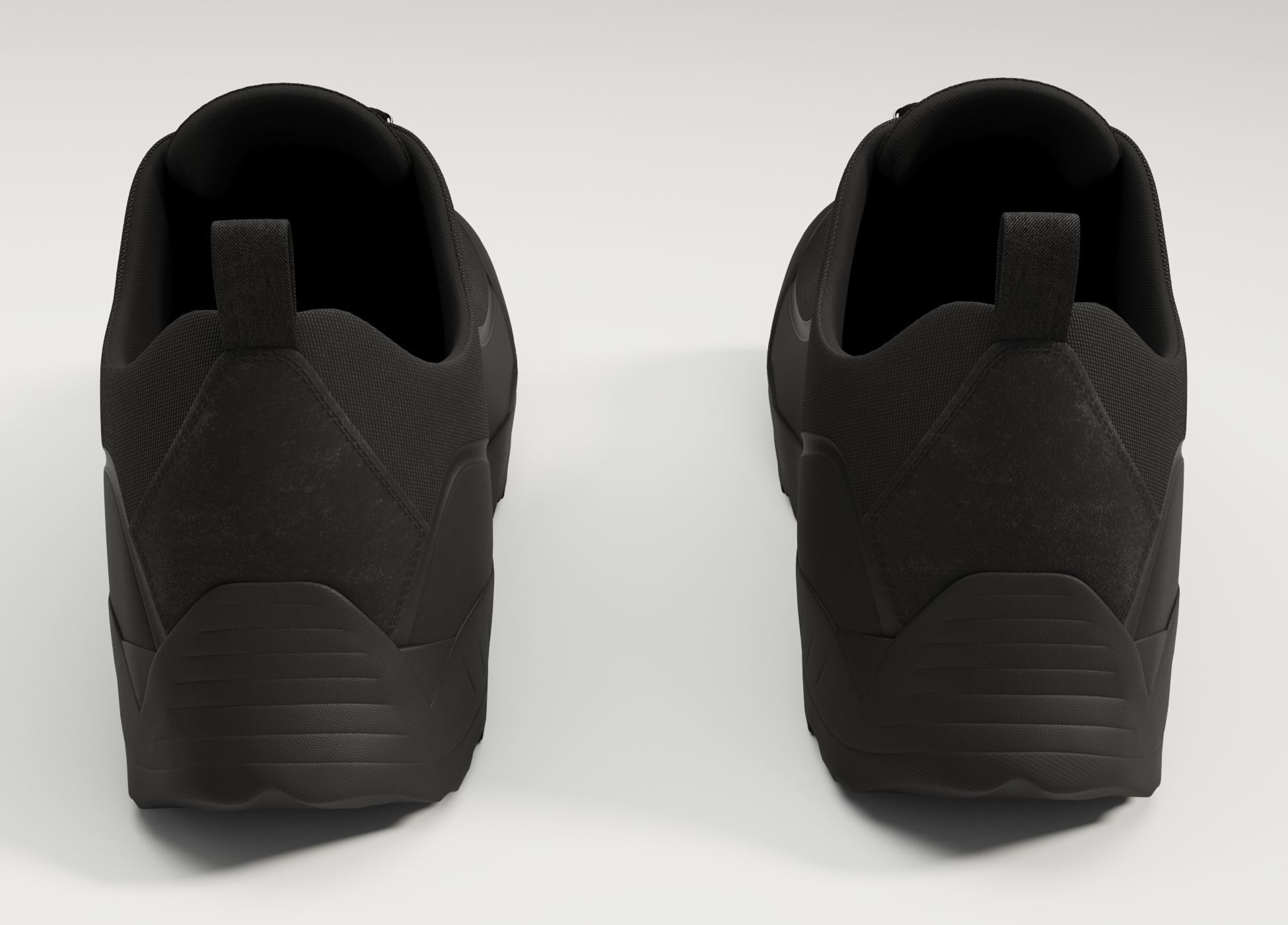Sneakers Katharina ROA Black Low-poly 3D model_4
