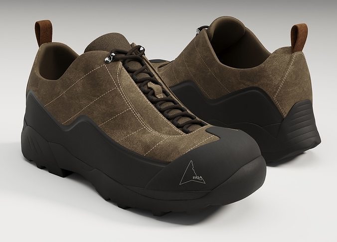 Sneakers Katharina ROA Brown Low-poly 3D model