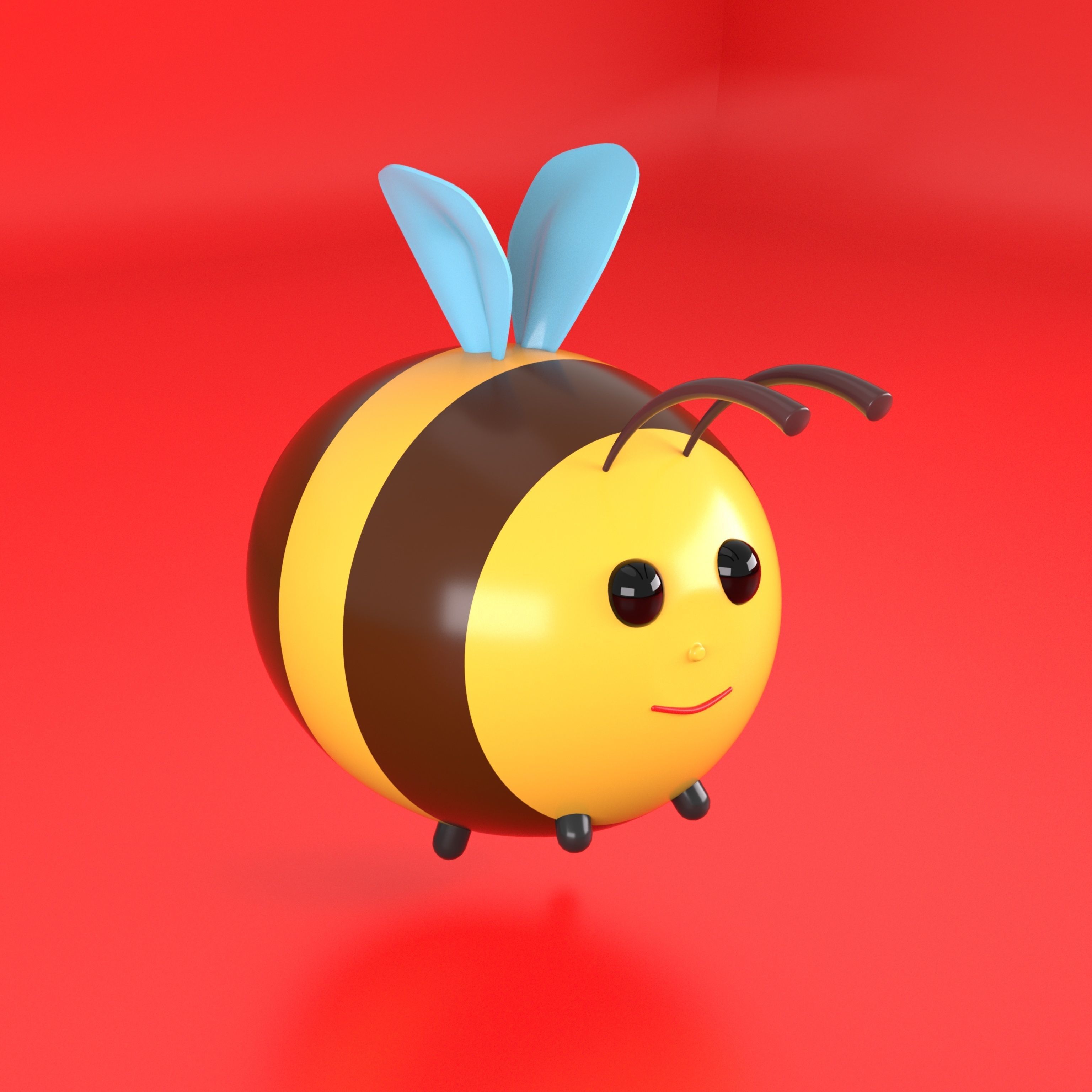 Cute Little Bee 3D model_1
