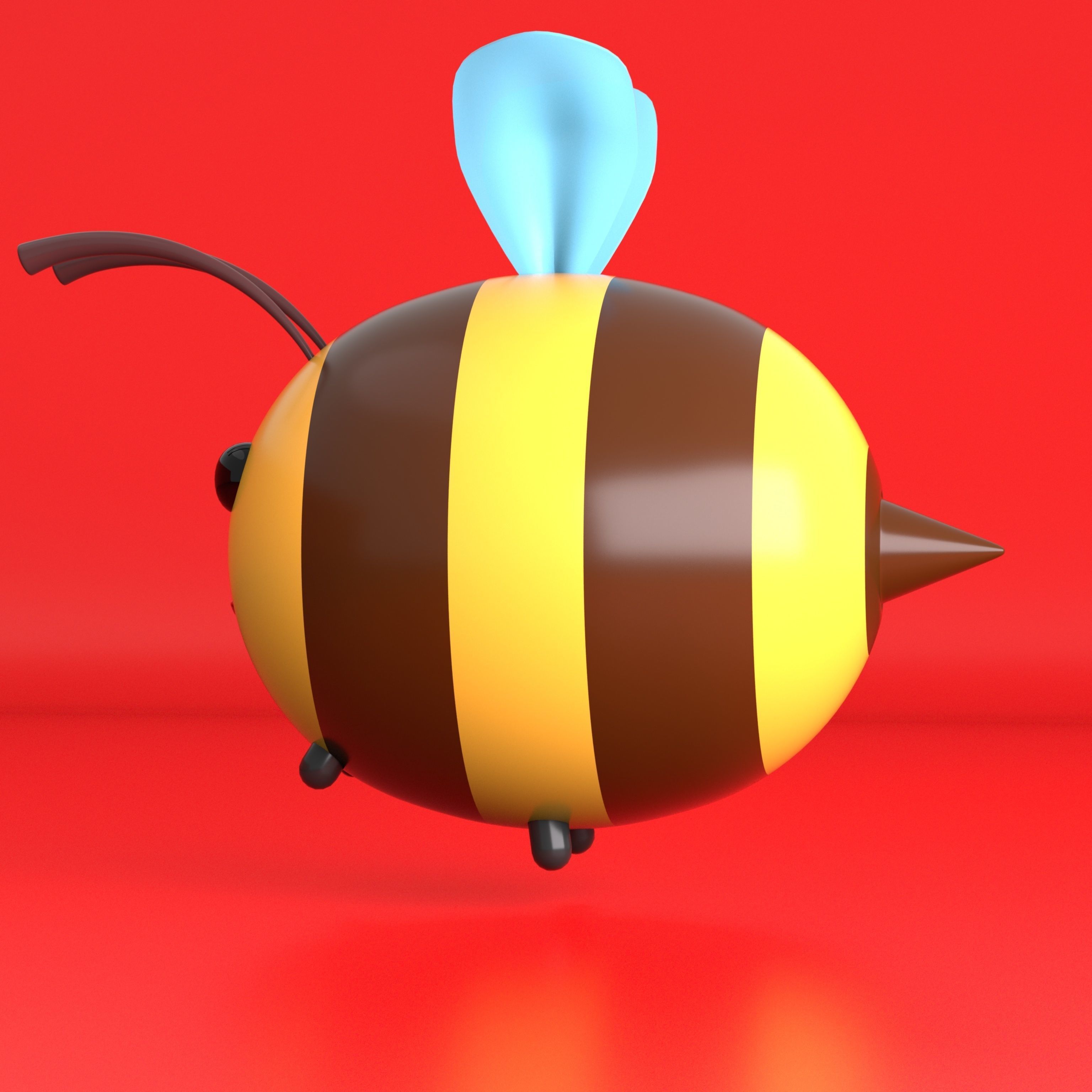 Cute Little Bee 3D model_4