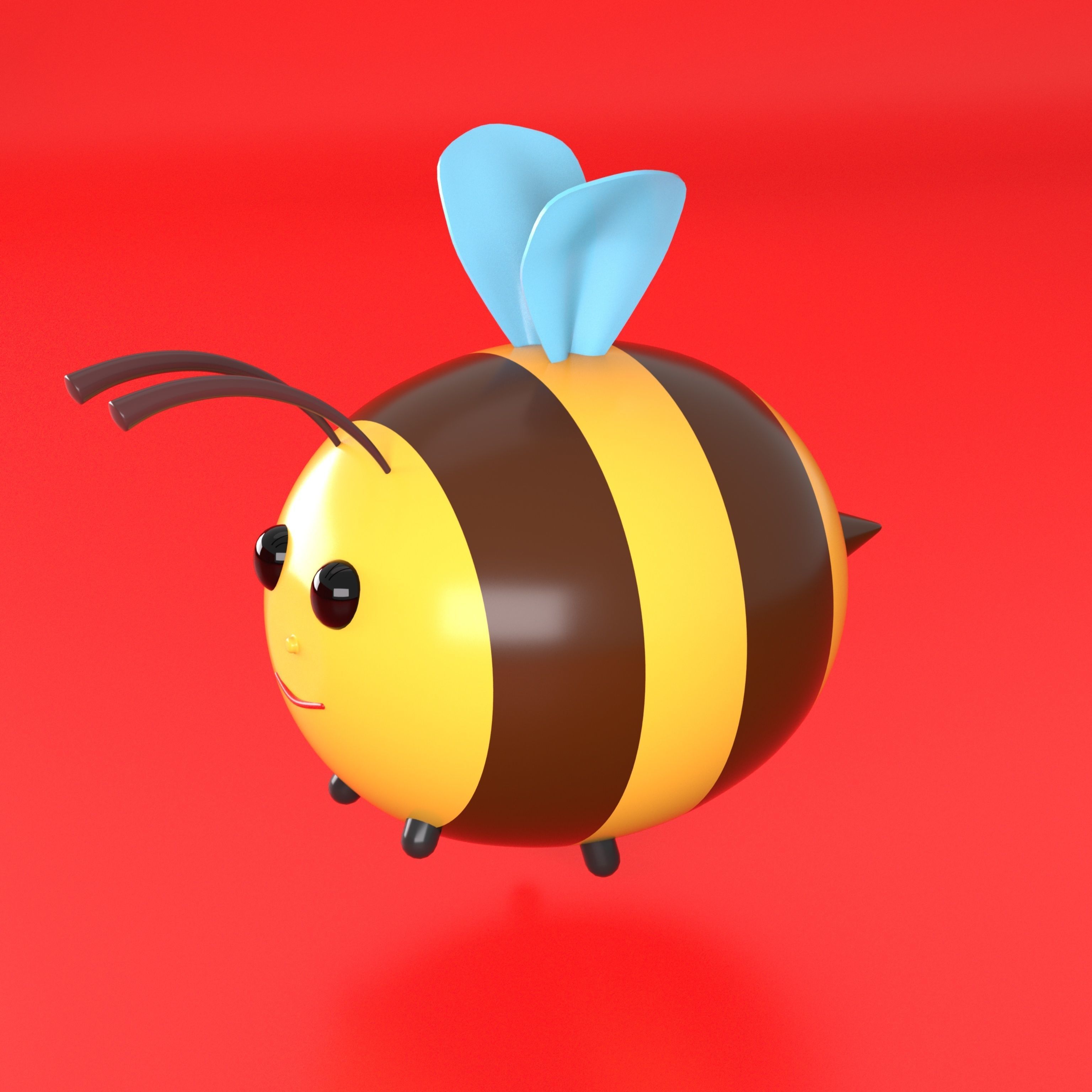 Cute Little Bee 3D model_2