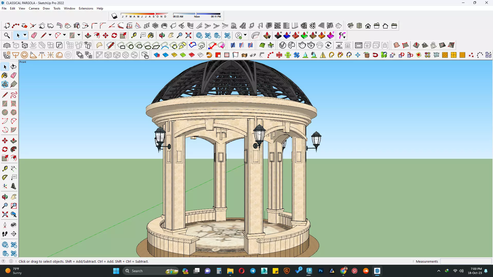 Classical Pargola 3d model 3D model_0