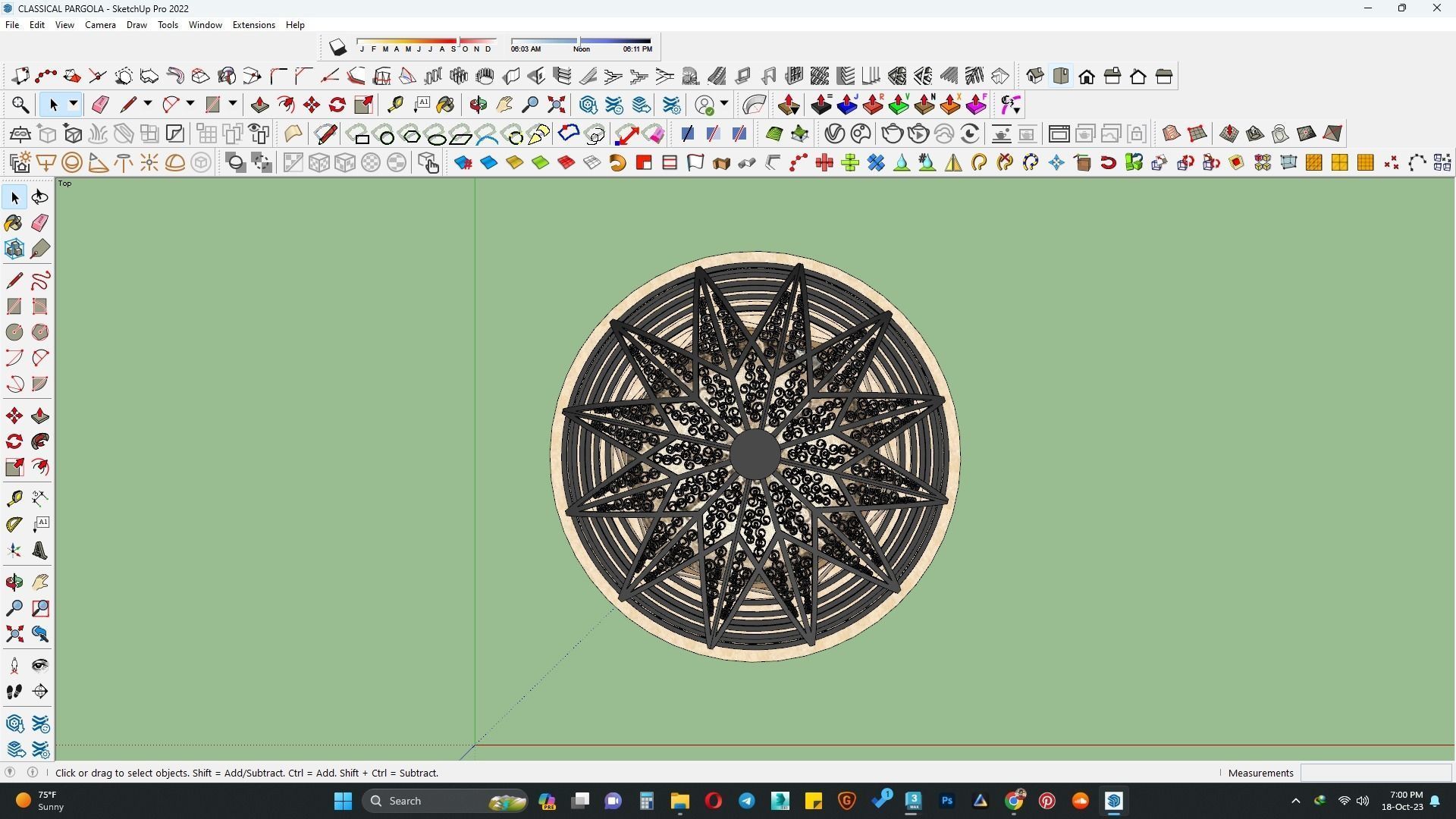 Classical Pargola 3d model 3D model_3