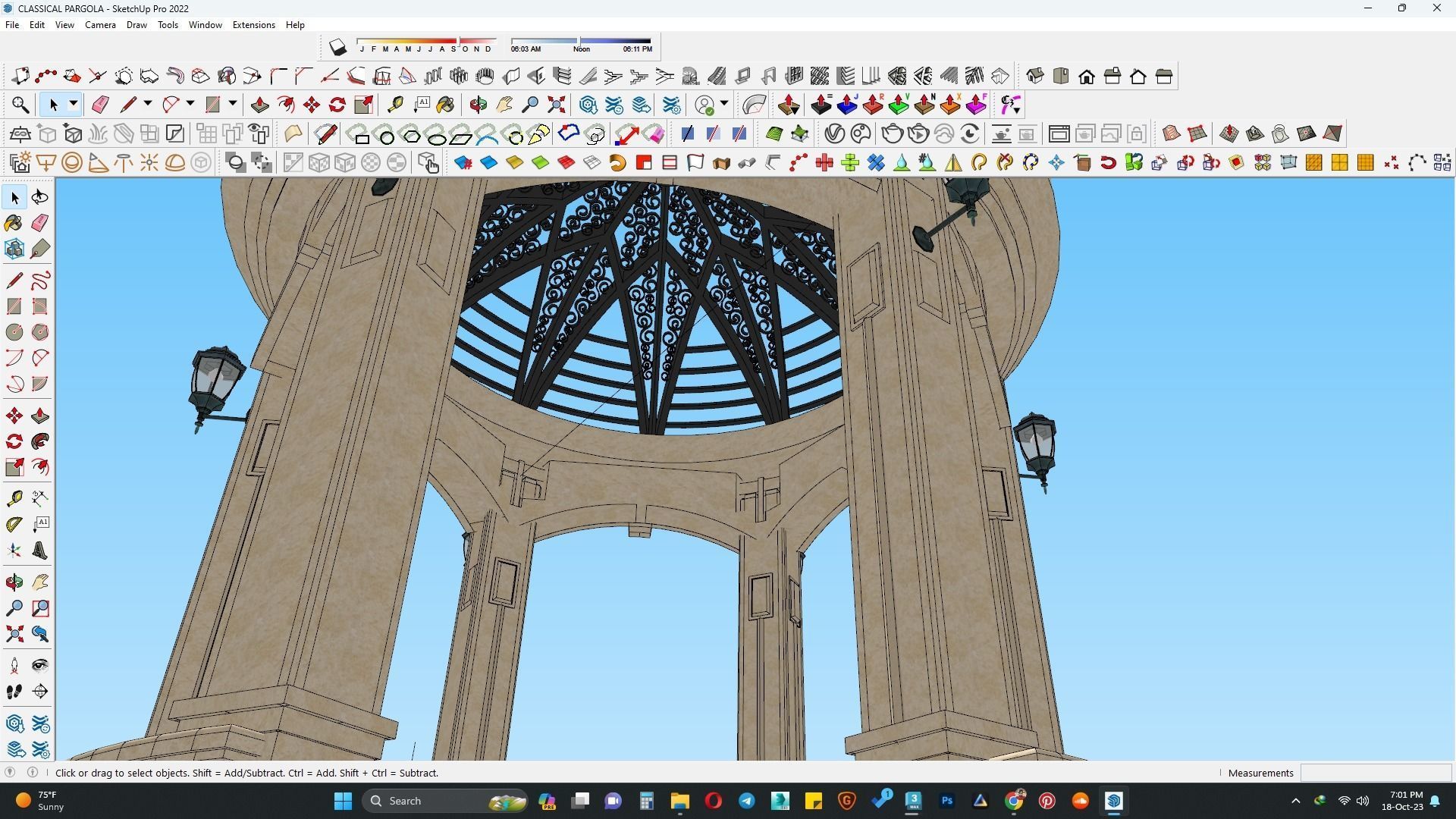 Classical Pargola 3d model 3D model_5