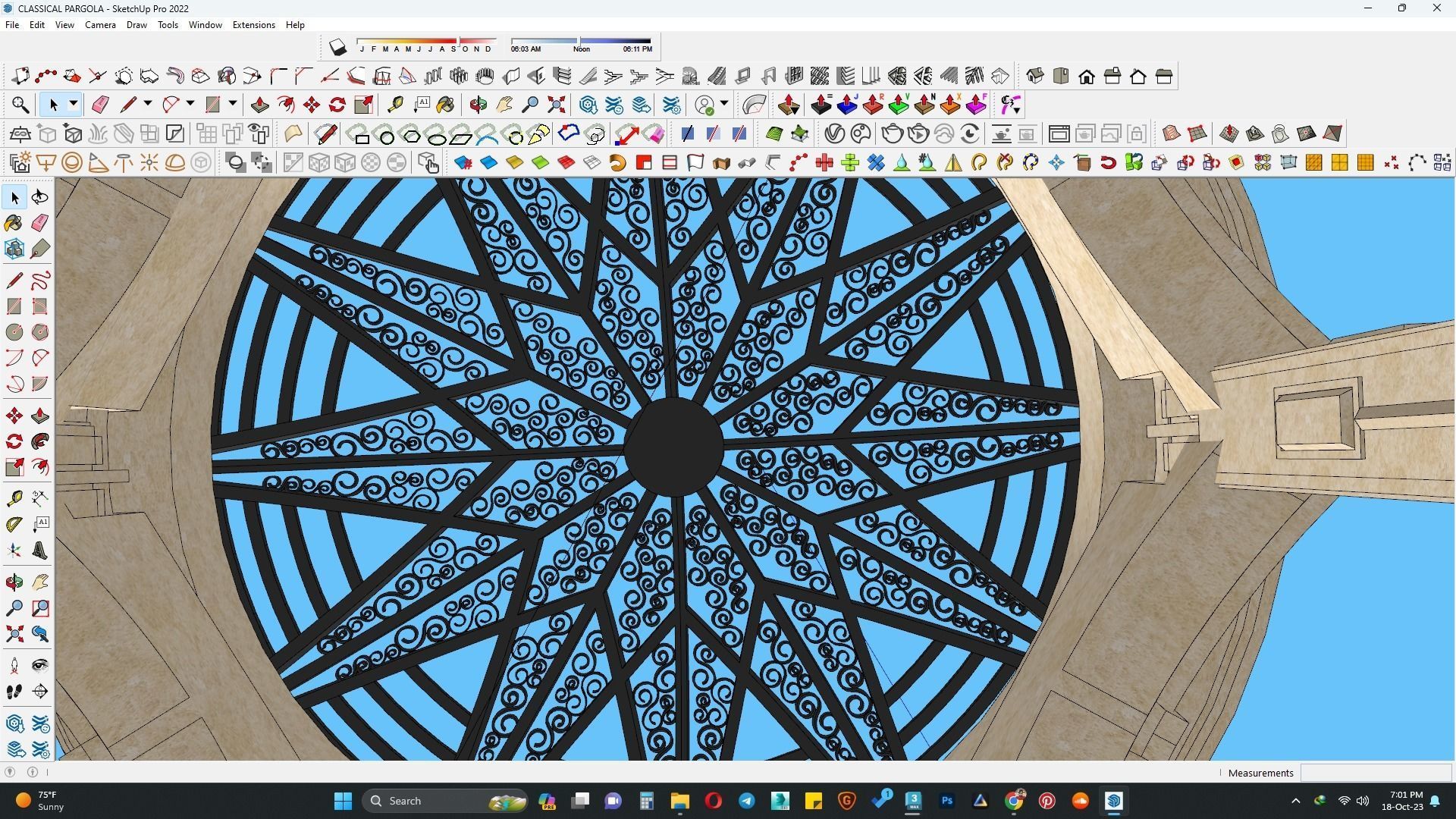 Classical Pargola 3d model 3D model_1