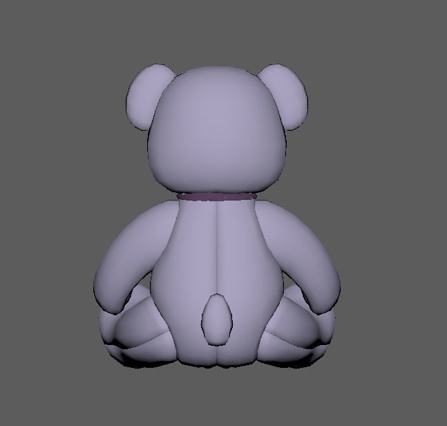 Teddy Bear Low-poly 3D model_4