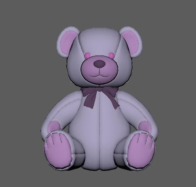 Teddy Bear Low-poly 3D model_1