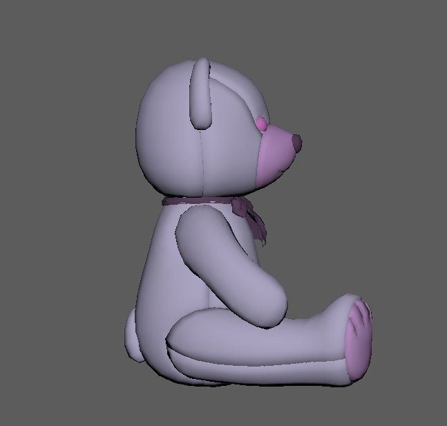 Teddy Bear Low-poly 3D model_3
