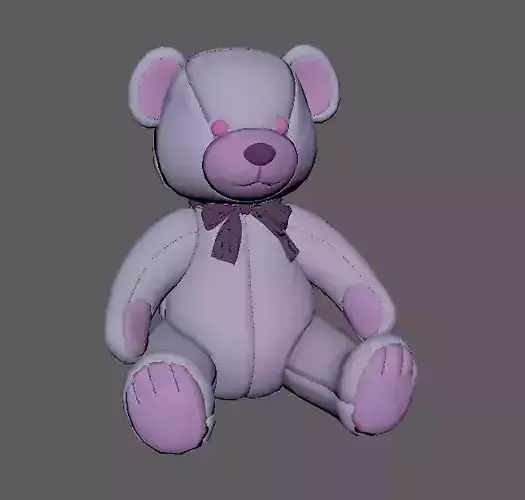 Teddy Bear Low-poly 3D model